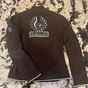 Belstaff Zip-Up Sweater. Chocolate brown in color. Size 44 Excellent Condition